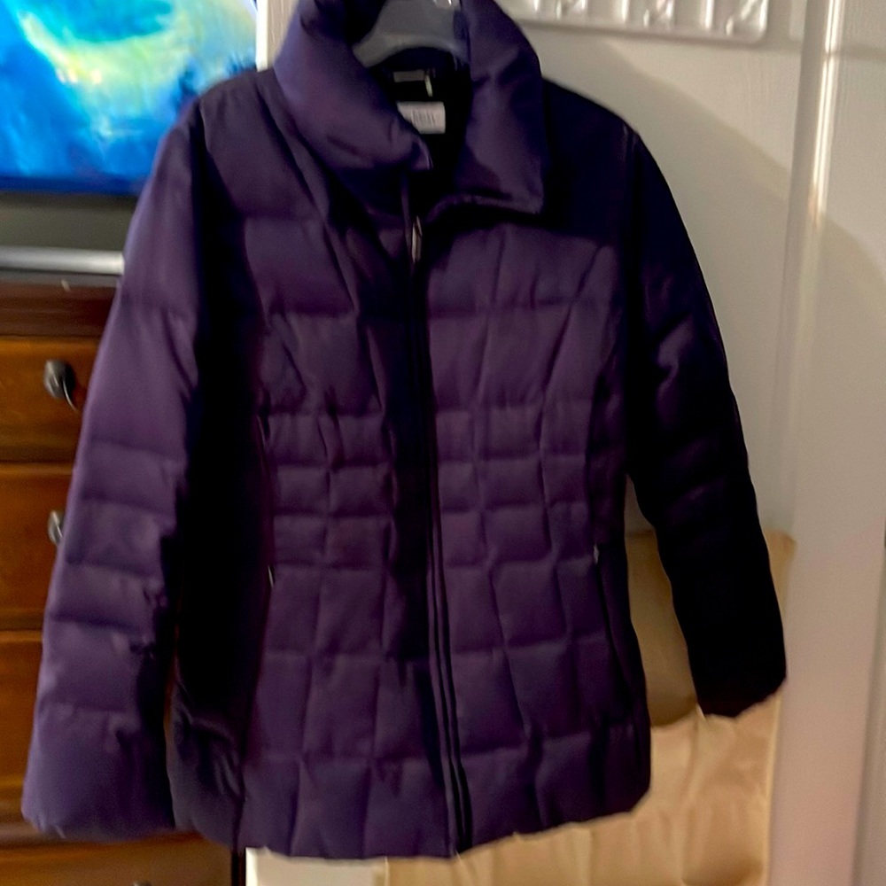 Calvin Klein puffy purple coat